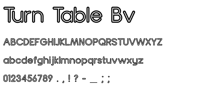 Turn Table BV font